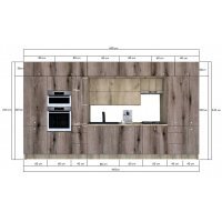 Bucatarie ZONE B COMBI 440 FRONT PAL K002 / decor K366